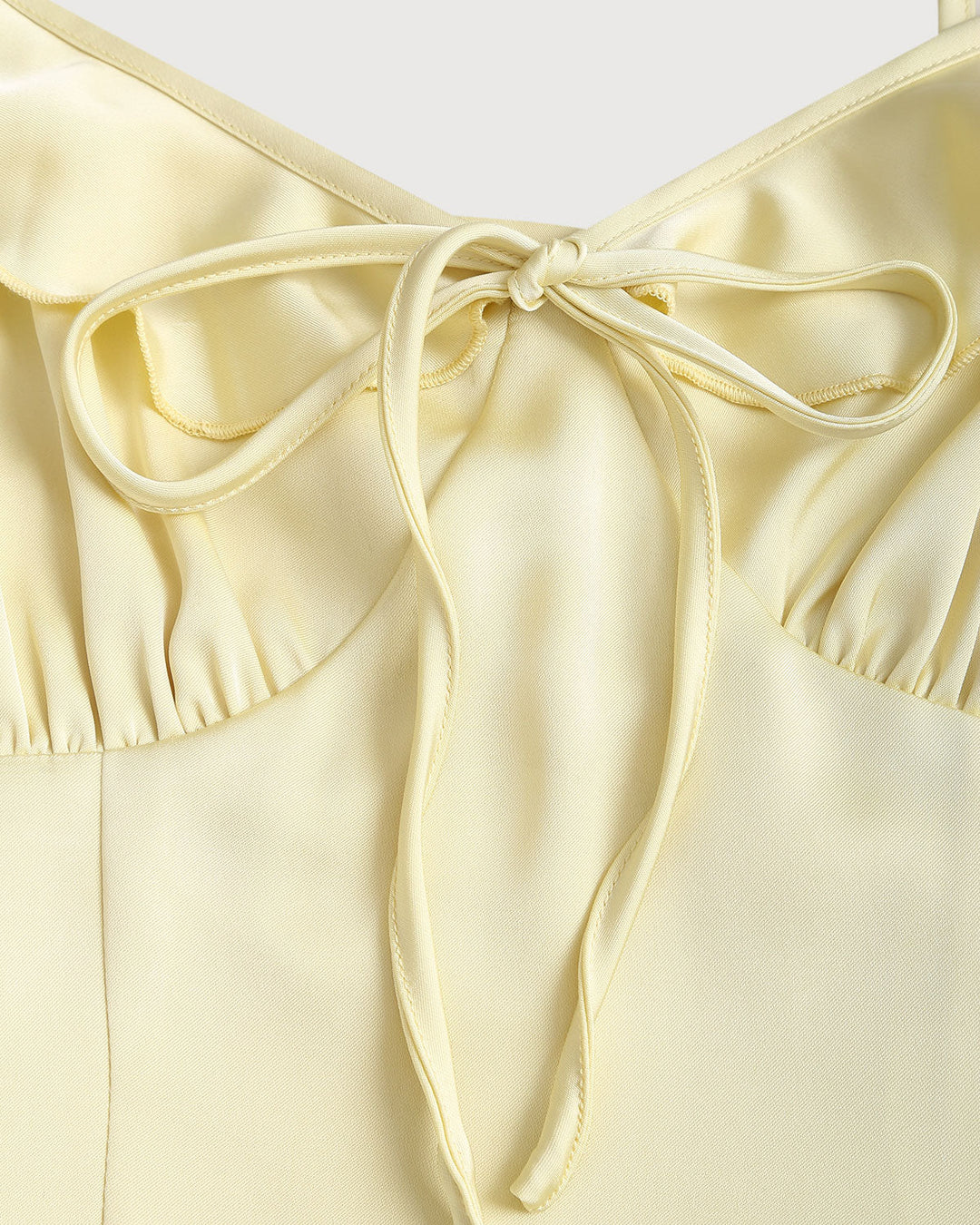 SALE | Yellow V Neck Ruffle Mermaid Midi Dress