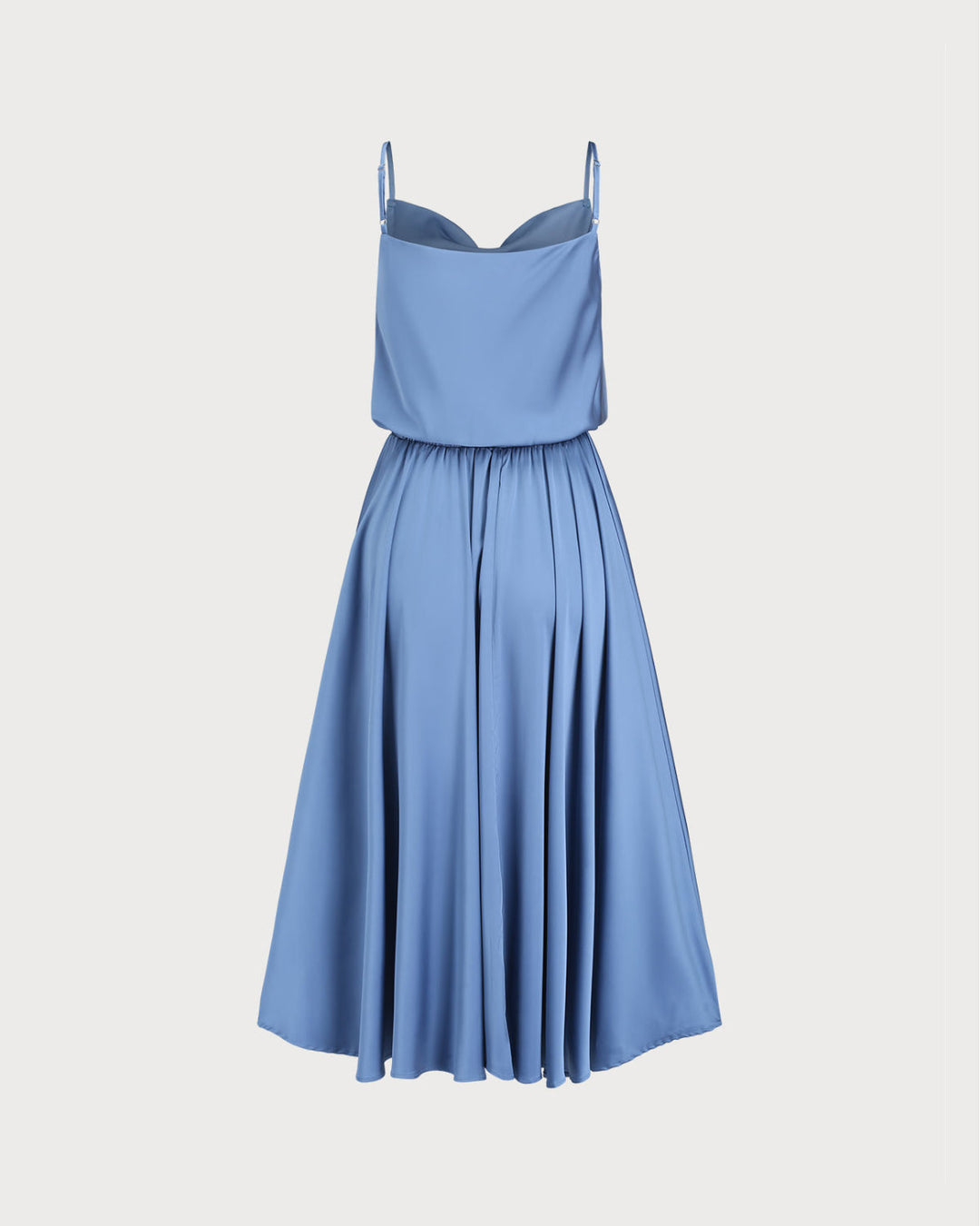 SALE | Blue Cowl Neck Slip Midi Dress