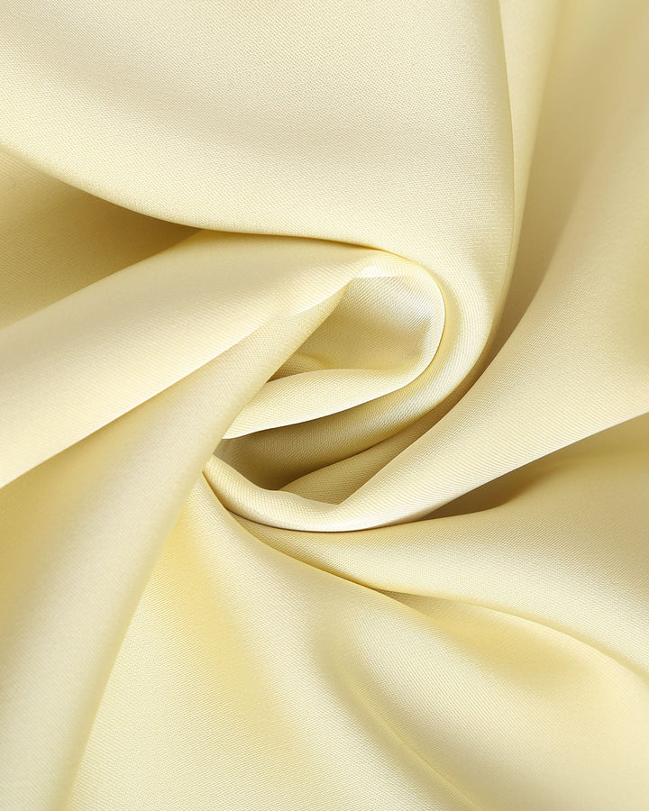 SALE | Yellow V Neck Ruffle Mermaid Midi Dress