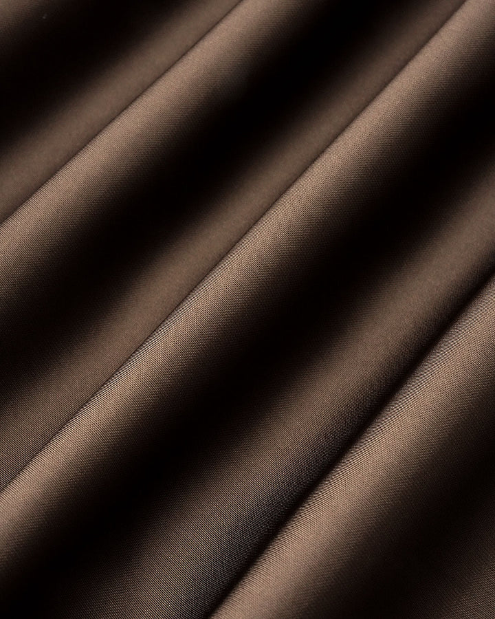 SALE | Coffee Ruched Button Midi Dress