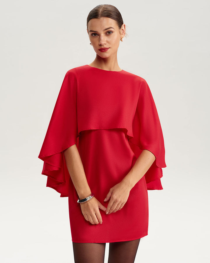 SALE | White Batwing Sleeve Mini Dress