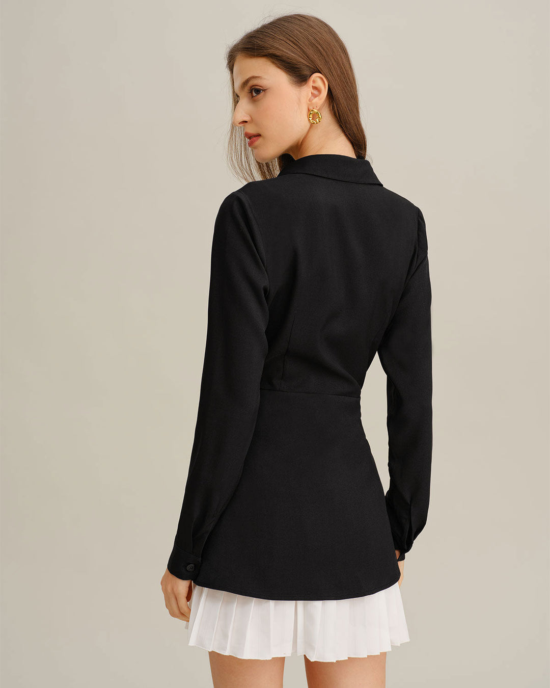 SALE | Black Contrasting A-Line Mini Dress