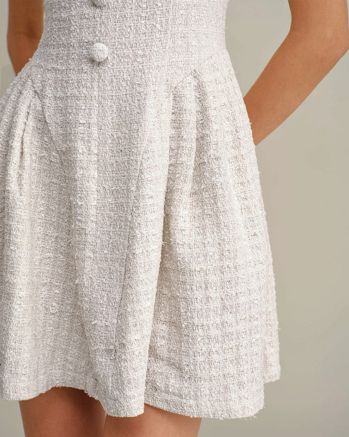 SALE | Apricot Textured Sleeveless Mini Dress