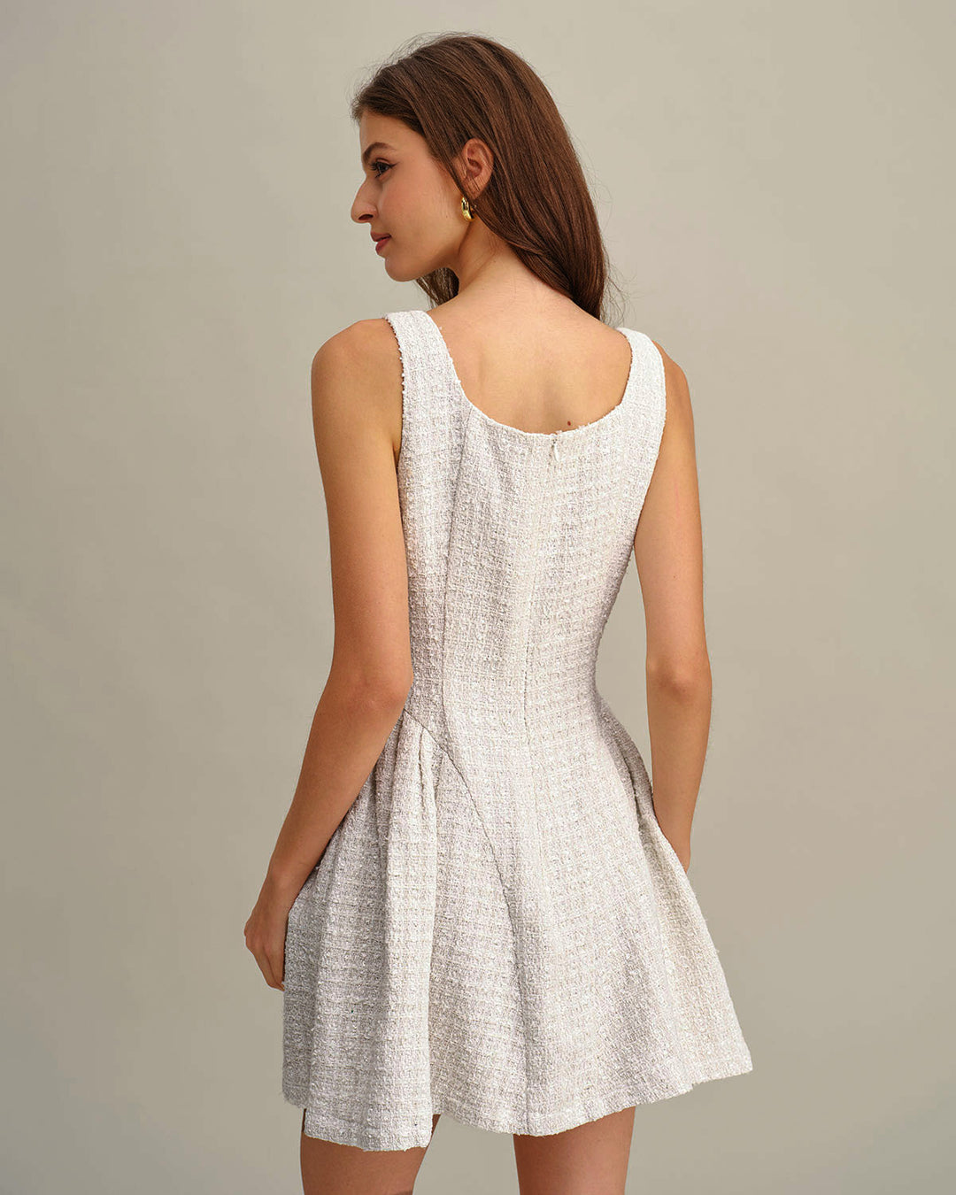 SALE | Apricot Textured Sleeveless Mini Dress