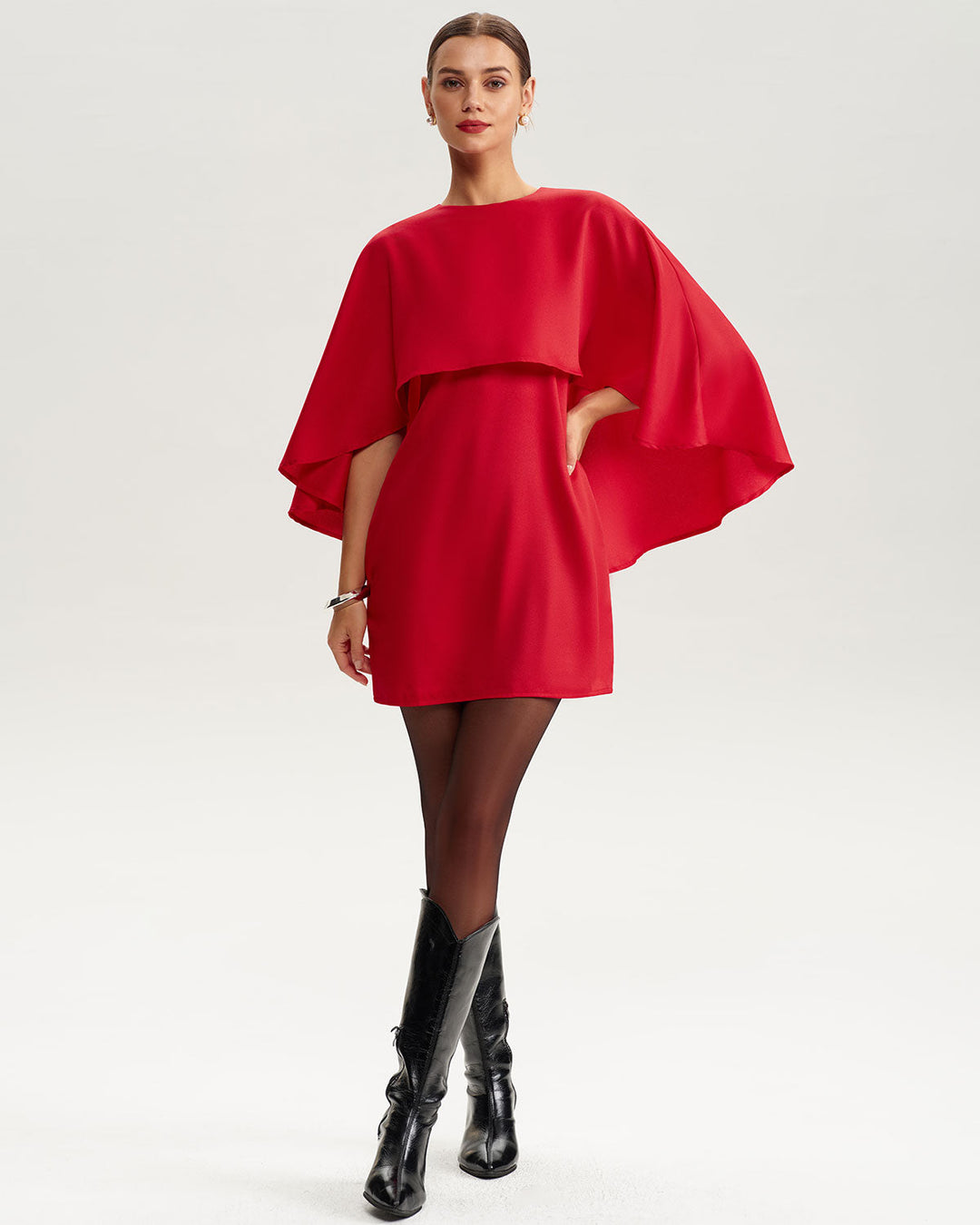 SALE | White Batwing Sleeve Mini Dress