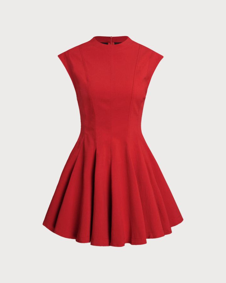 SALE | Red Sleeveless A-Line Mini Dress