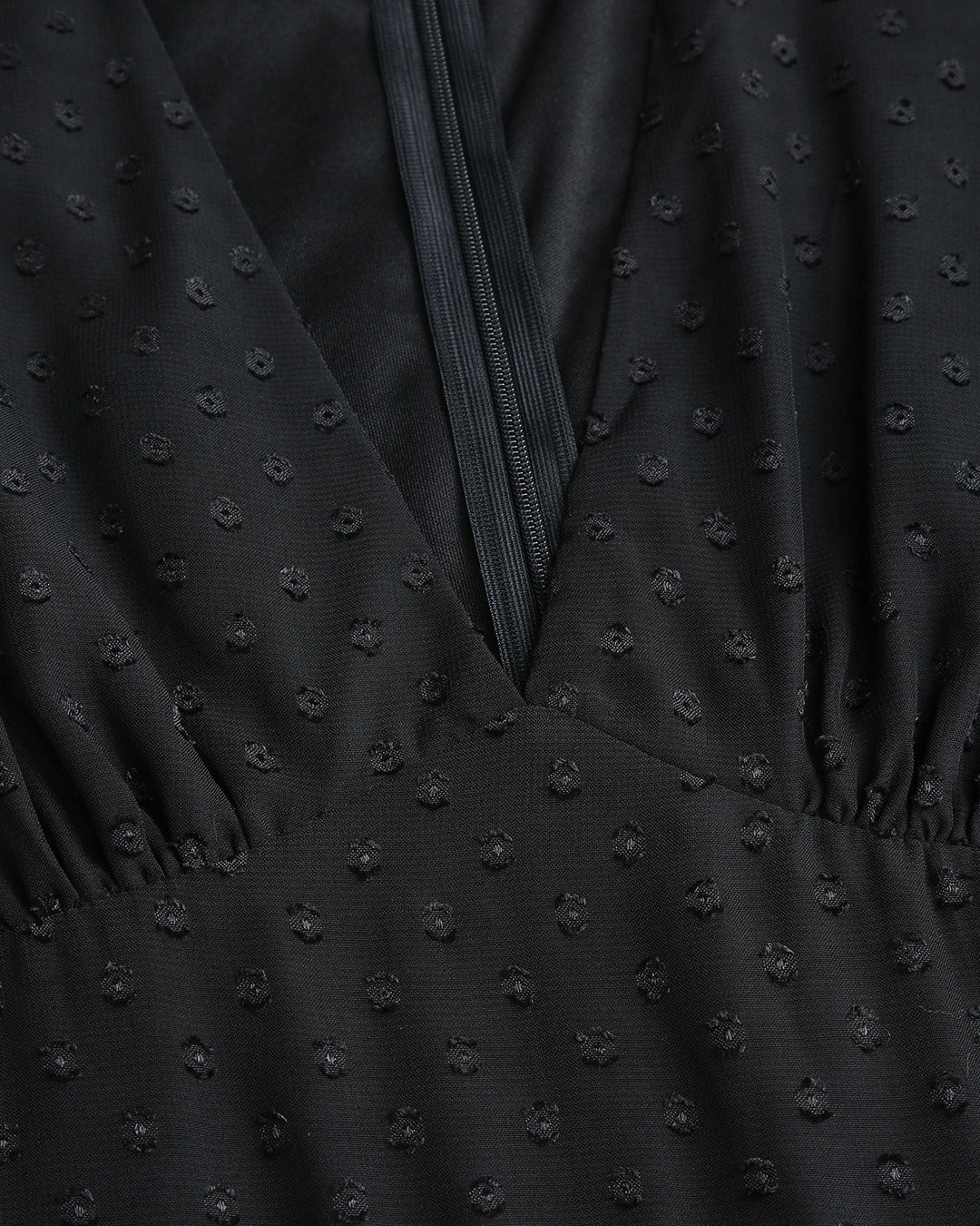 SALE | Black Polka Dot Sheer Sleeve Mini Dress