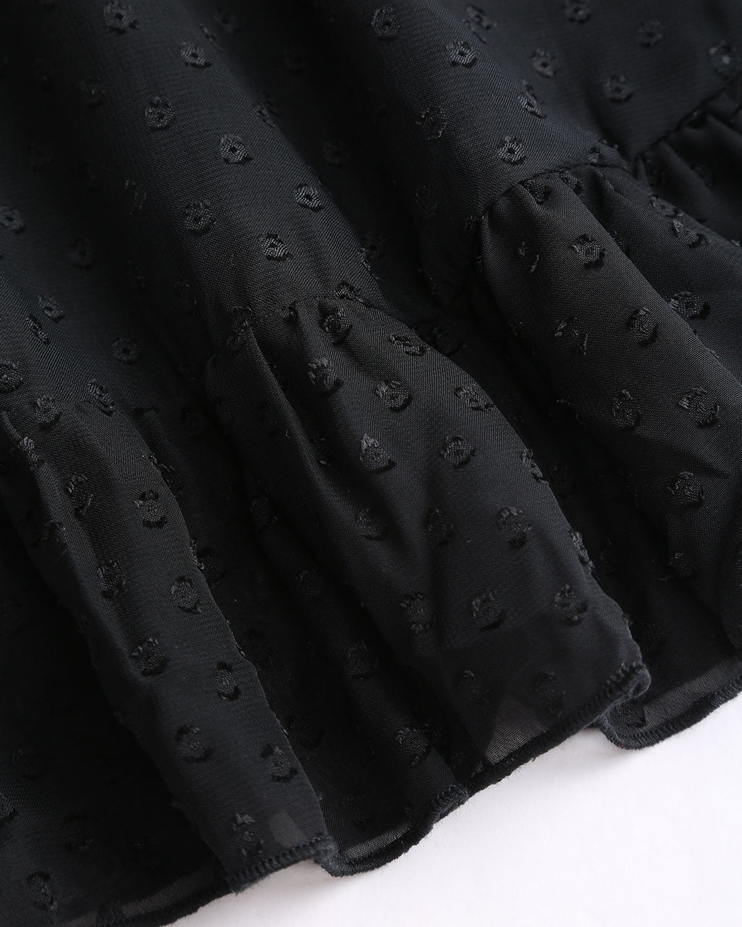 SALE | Black Polka Dot Sheer Sleeve Mini Dress
