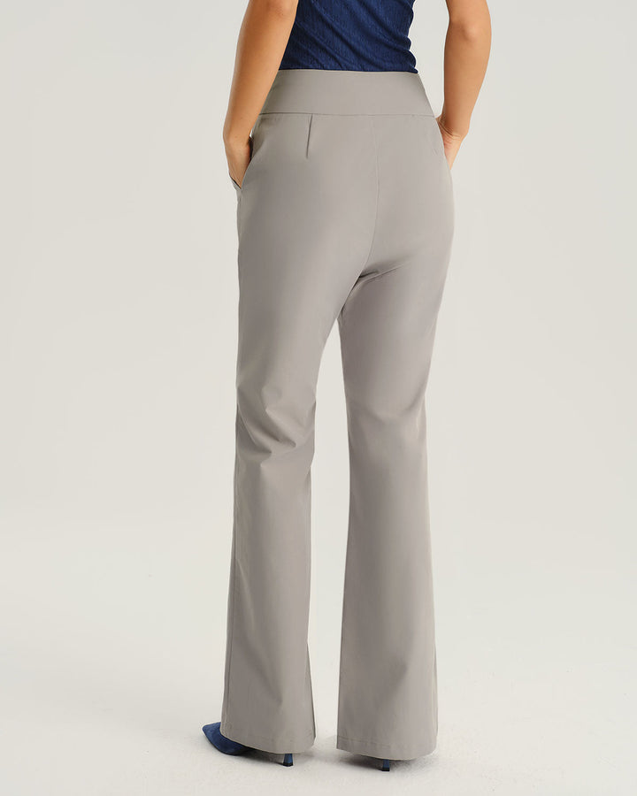 SALE | Grey High Waisted Pocket Flared Pants