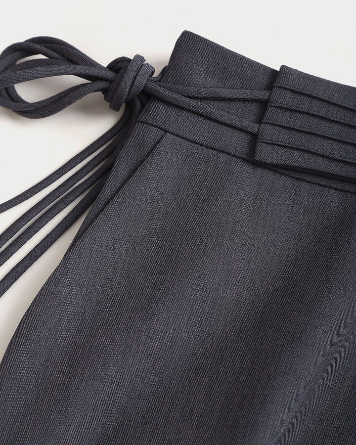 SALE | Grey Natural Waisted Straight Pants
