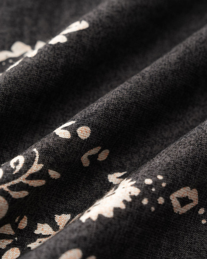 SALE | Black Floral Lantern Sleeve Shirt