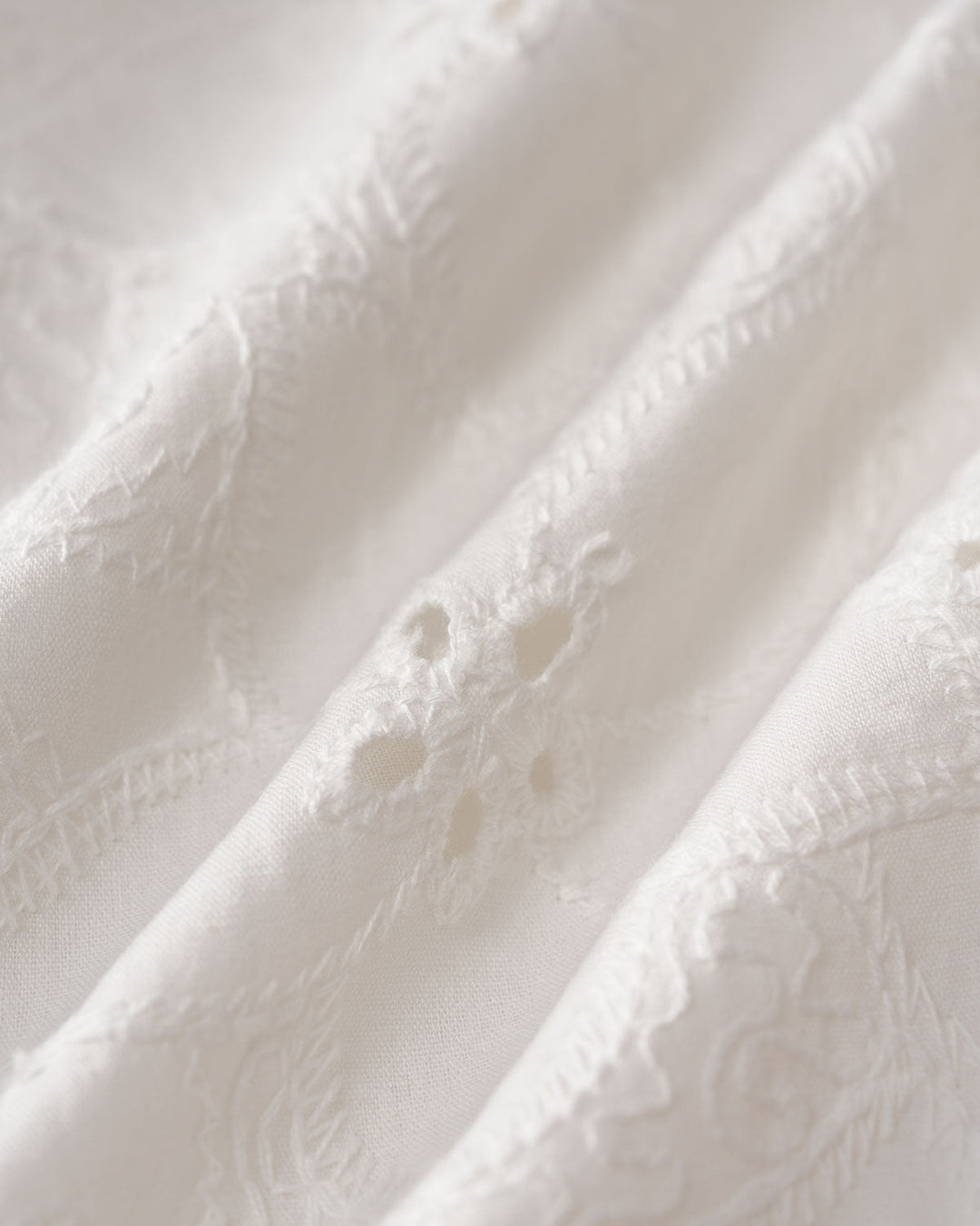 SALE | White Jacquard Natural Waisted Shorts
