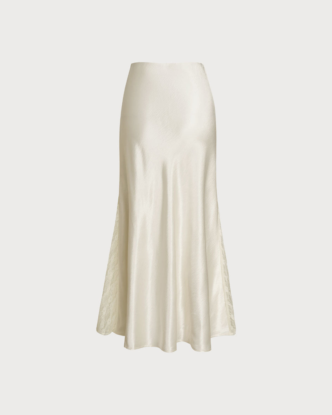 SALE | Beige Elastic Waist Natural Waisted Mermaid Skirt