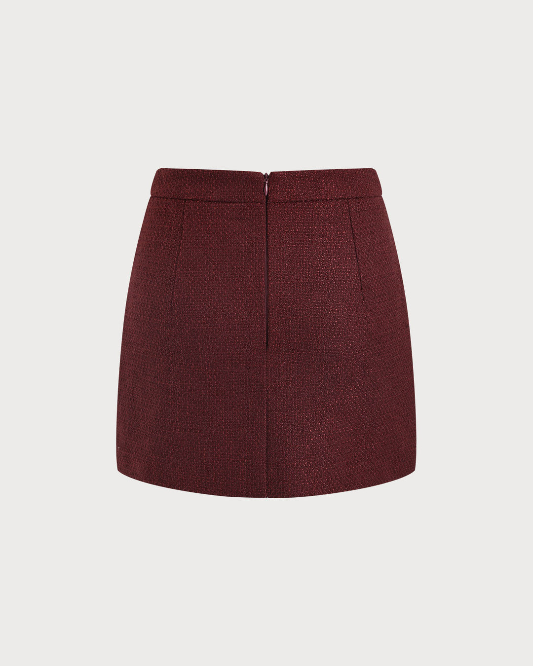 SALE | Wine Red Natural Waisted Straight Skirt