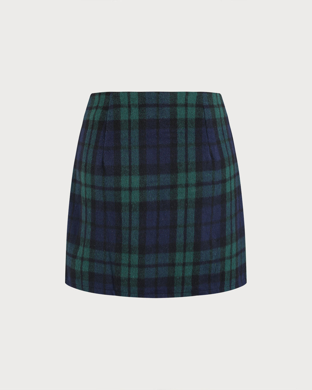 SALE | Green Plaid Straight Mini Skirt