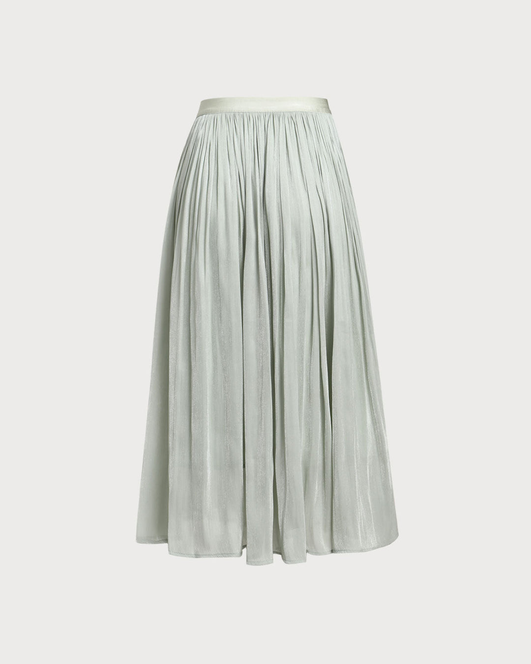 SALE | Green Flowy Pleated Midi Skirt