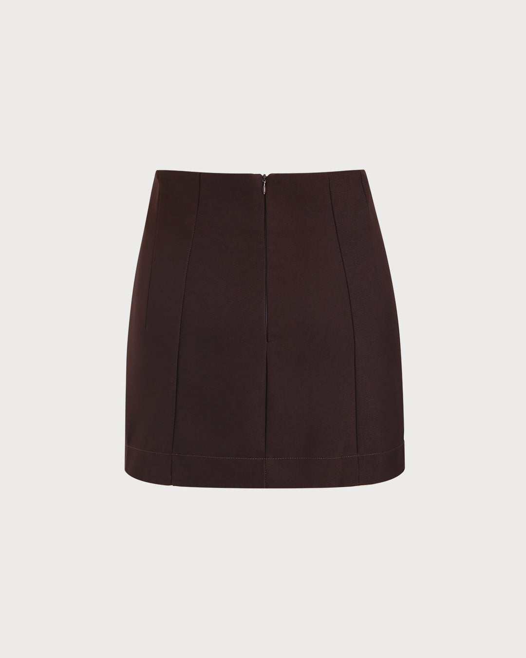 SALE | Coffee Natural Waisted A-Line Mini Skirt