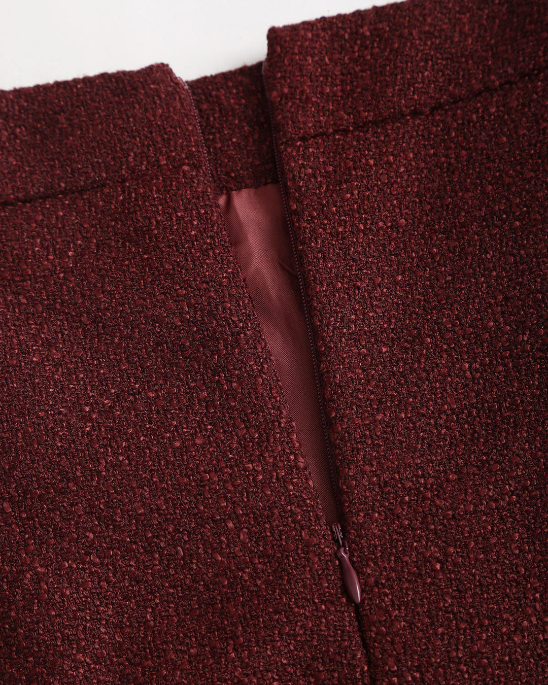 SALE | Wine Red Natural Waisted Straight Skirt