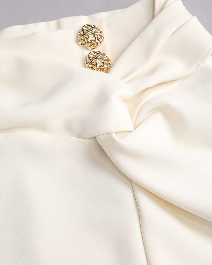 SALE | Apricot Natural Waisted Straight Midi Skirt