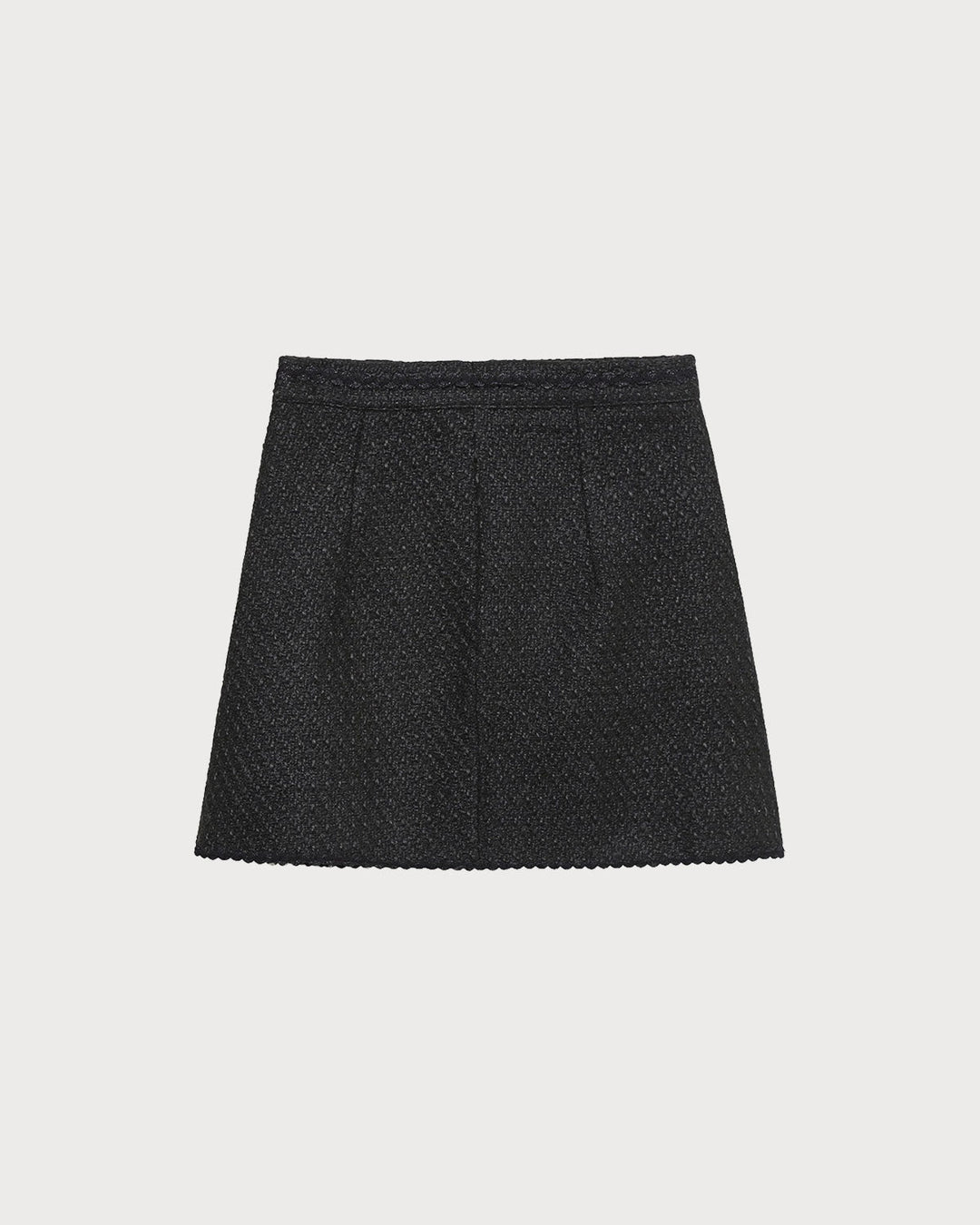 SALE | Black Natural Waisted A-line MIni Skirt