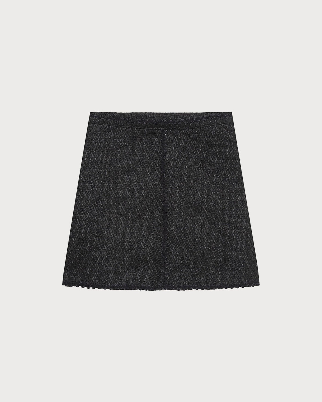 SALE | Black Natural Waisted A-line MIni Skirt