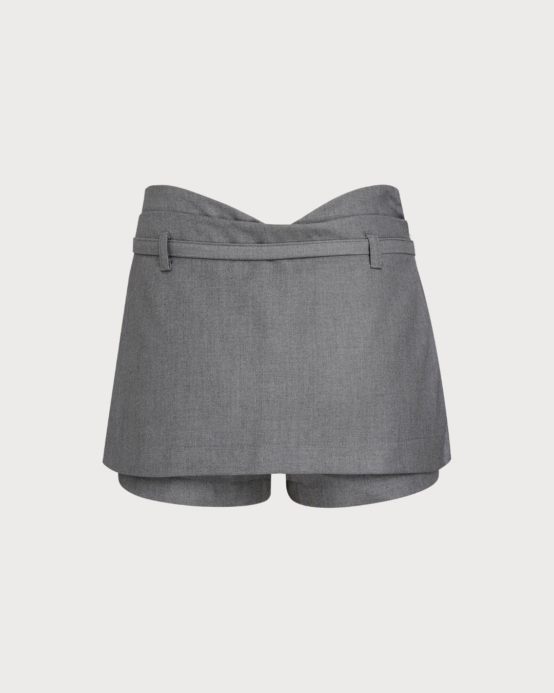 SALE | Grey Natural Waisted Belt Skort