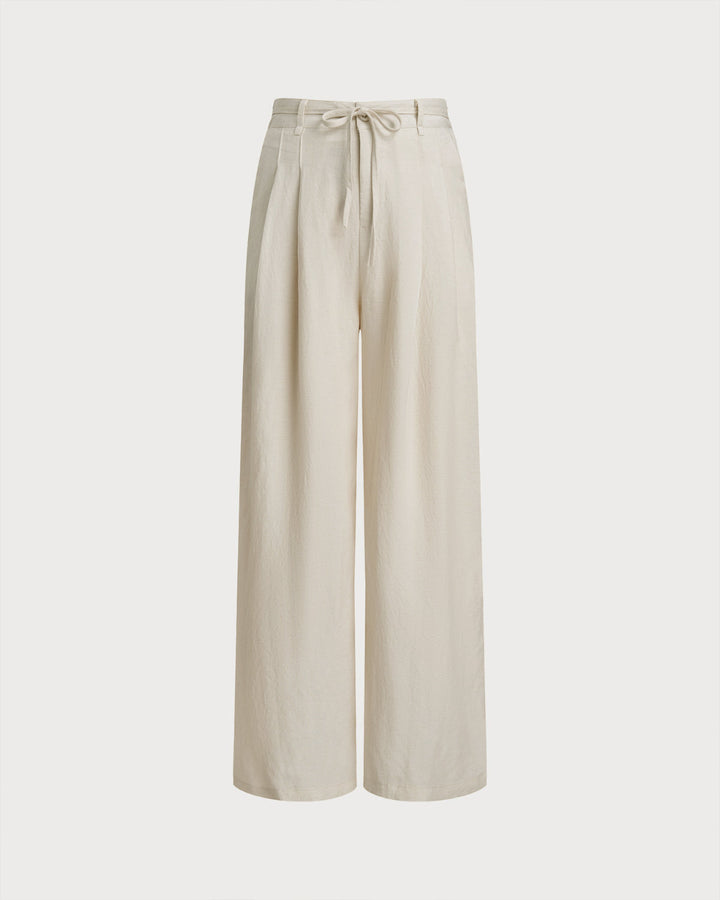 SALE | Casual wide-leg pants in apricot color