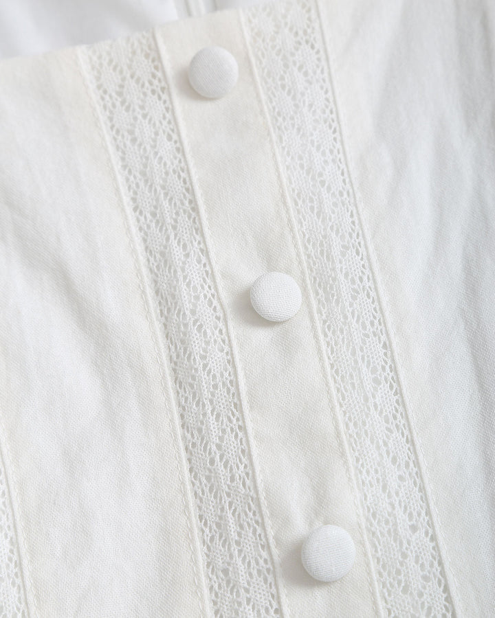 SALE | White Square Neck A-Line Mini Dress